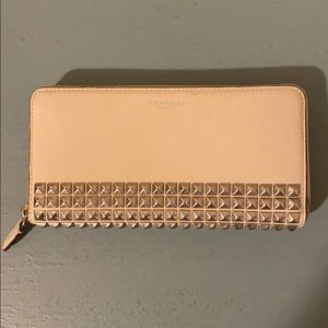 Coach Studded Zip Up Wallet